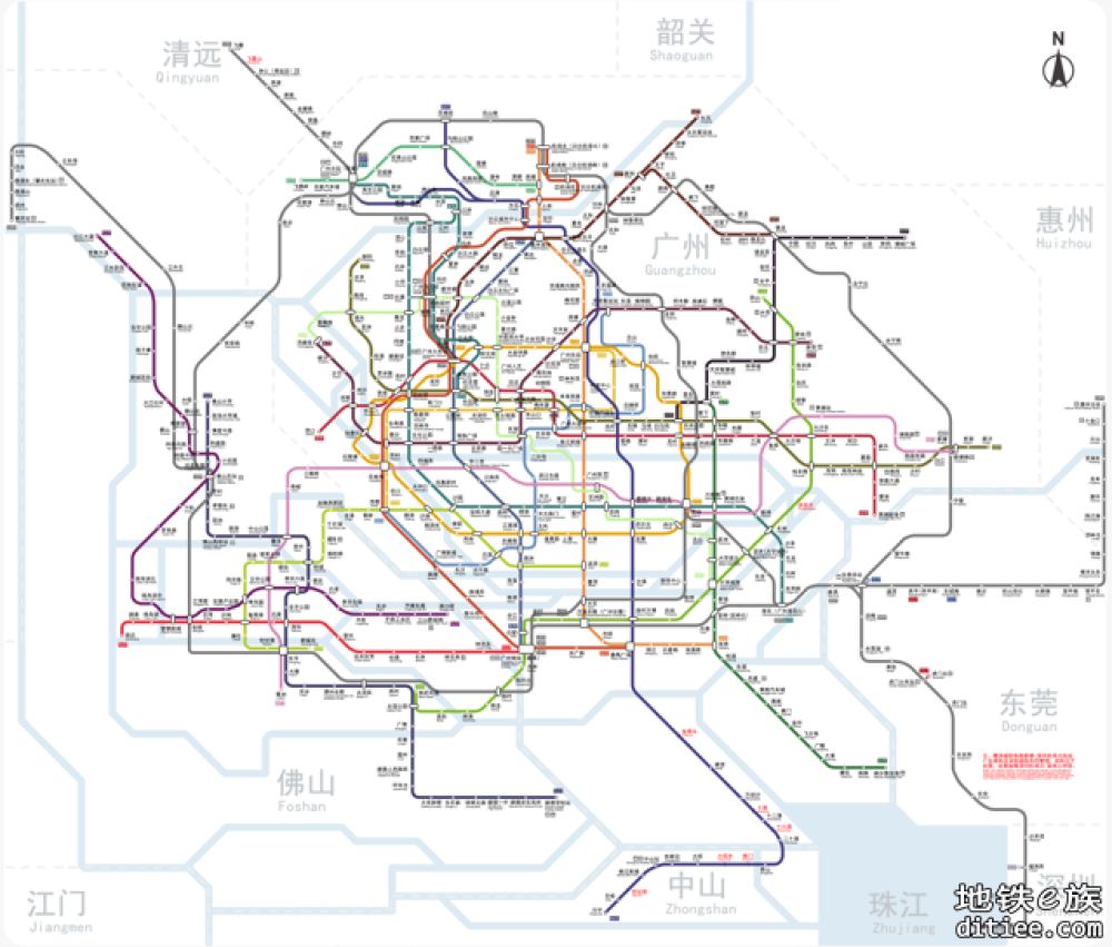 新版深圳地铁真实比例图及官方线路图（20250128v14.0更新）