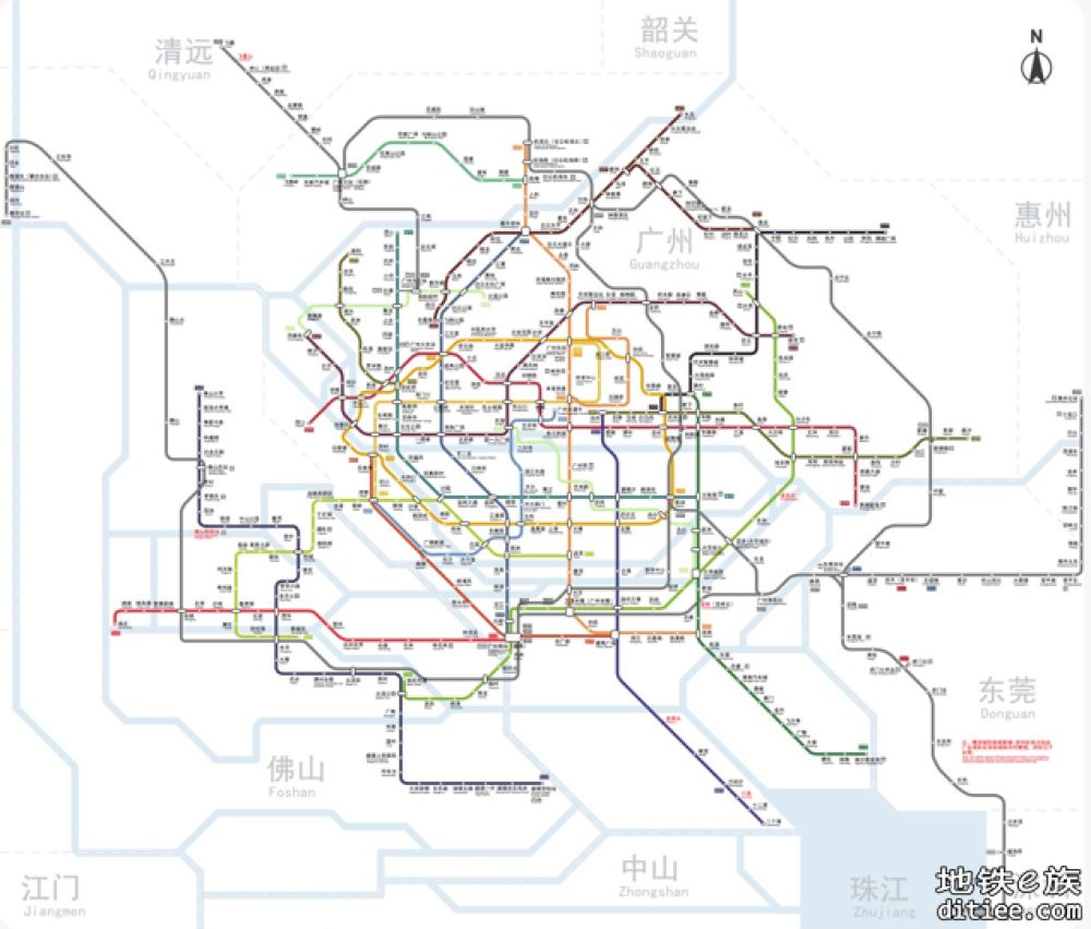 新版深圳地铁真实比例图及官方线路图（20250128v14.0更新）