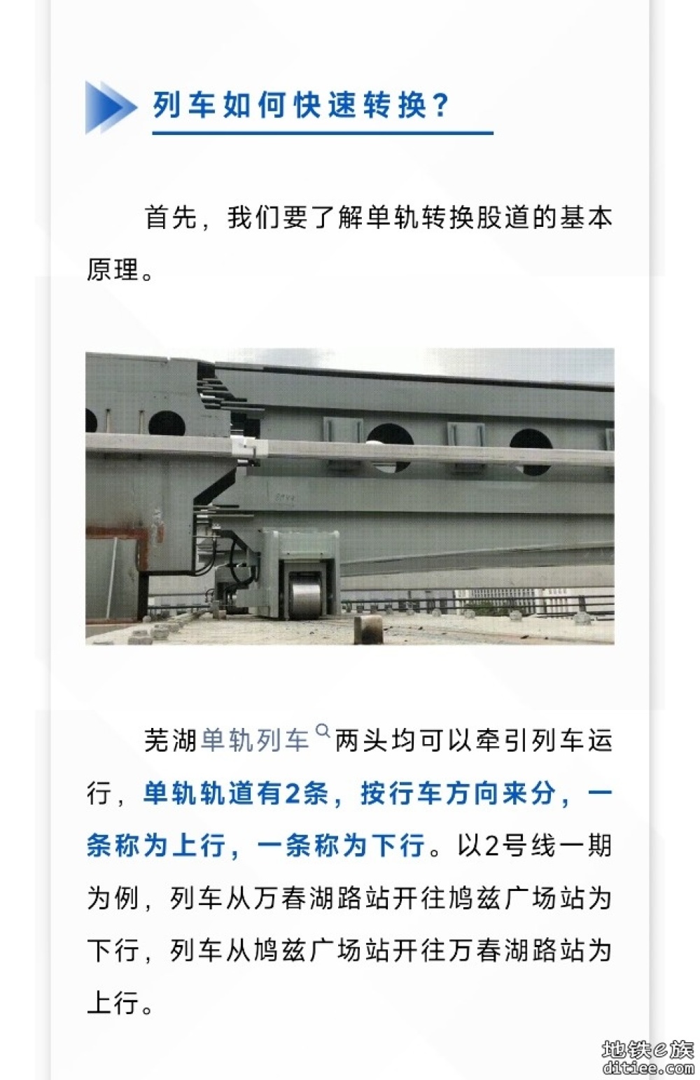 单轨列车如何丝滑变道和调头