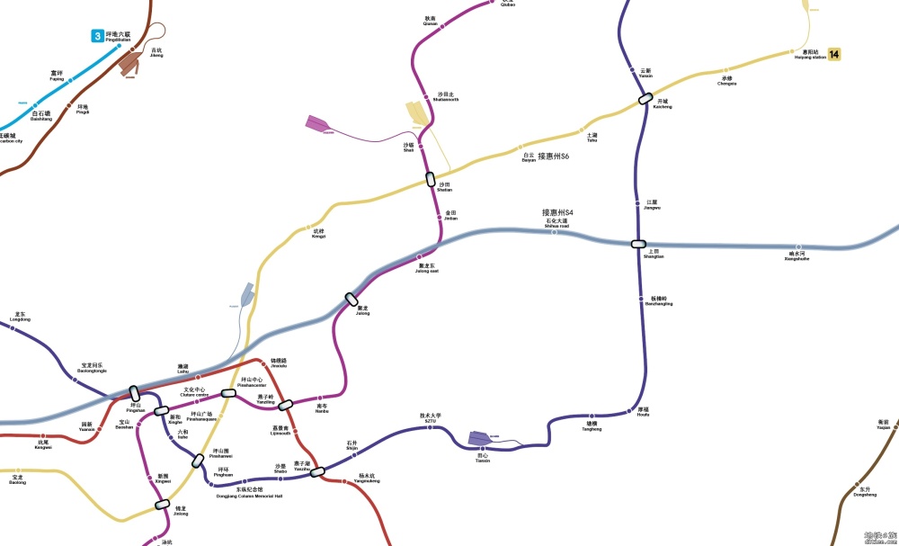 深圳地铁2050实际走向规划图下载（6.9日翻新）
