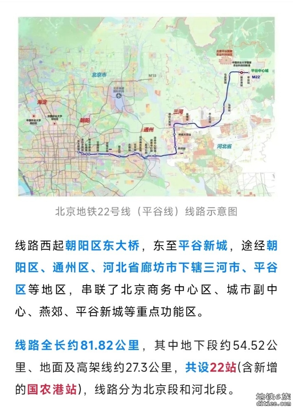 明年通车！北京地铁22号线(平谷线)，最新进展
