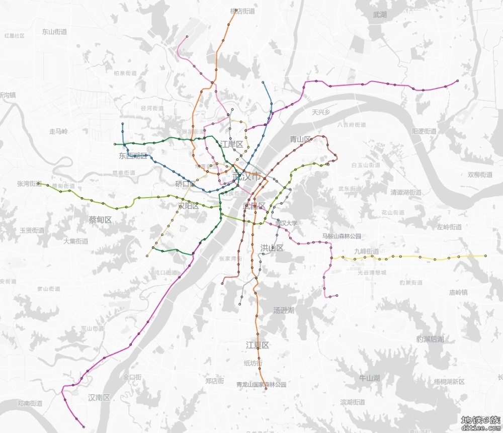 中国城市地铁可视化