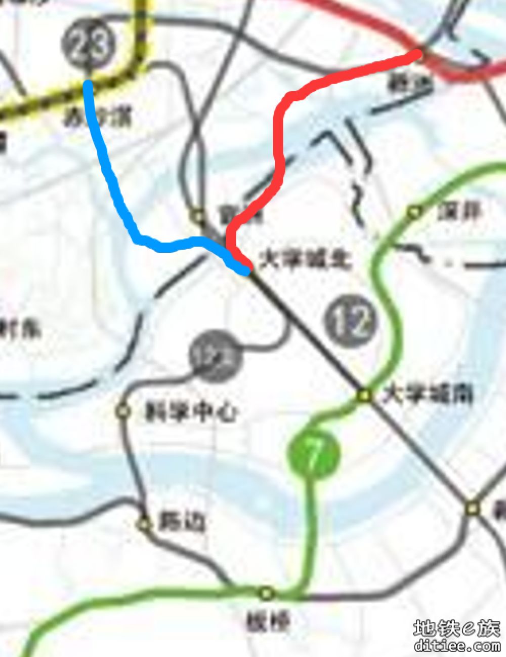 设想独立成线：以12号线支线形式建设23号线，可行性如何
