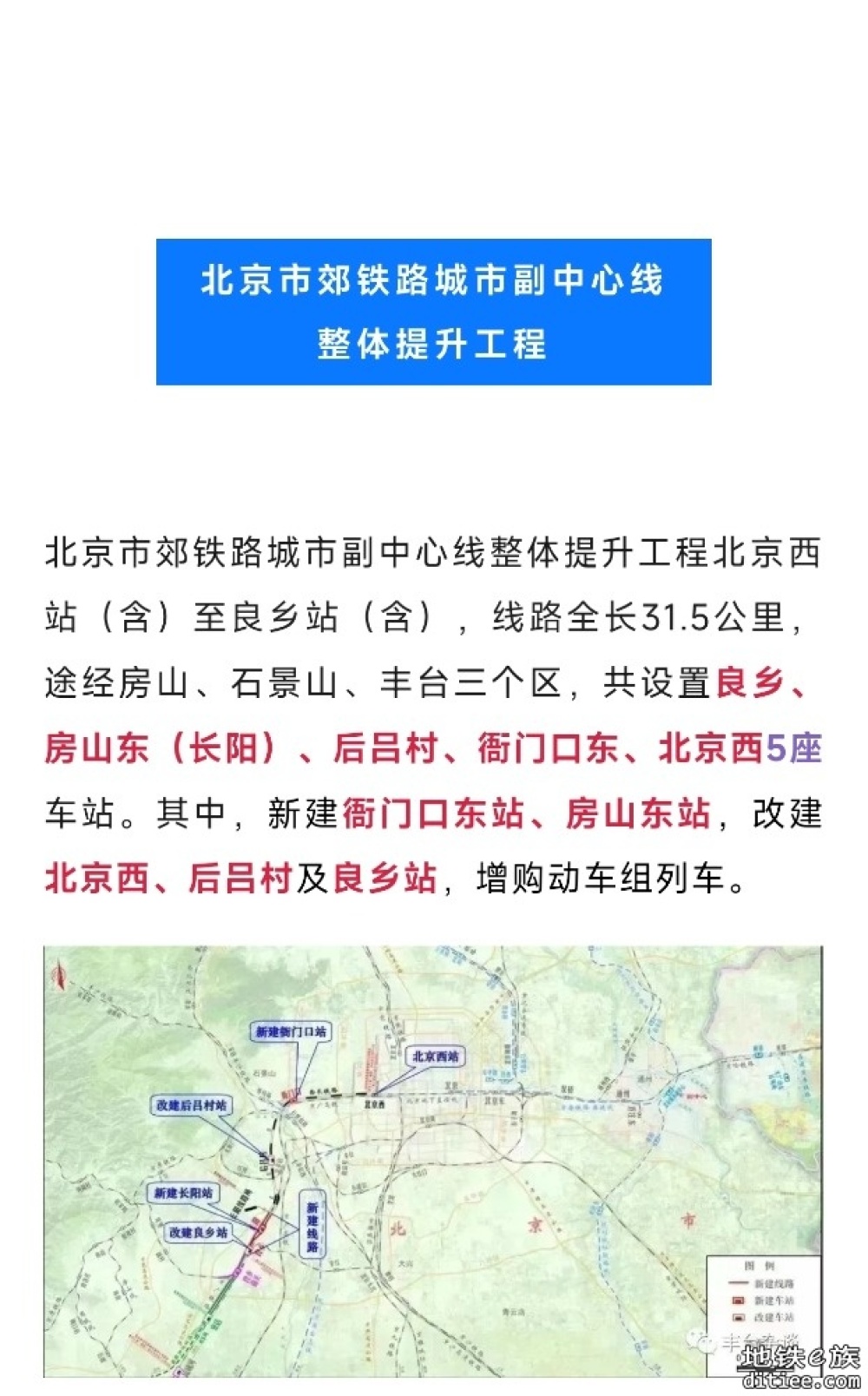 北京市郊铁路城市副中心线，迎多个新进展