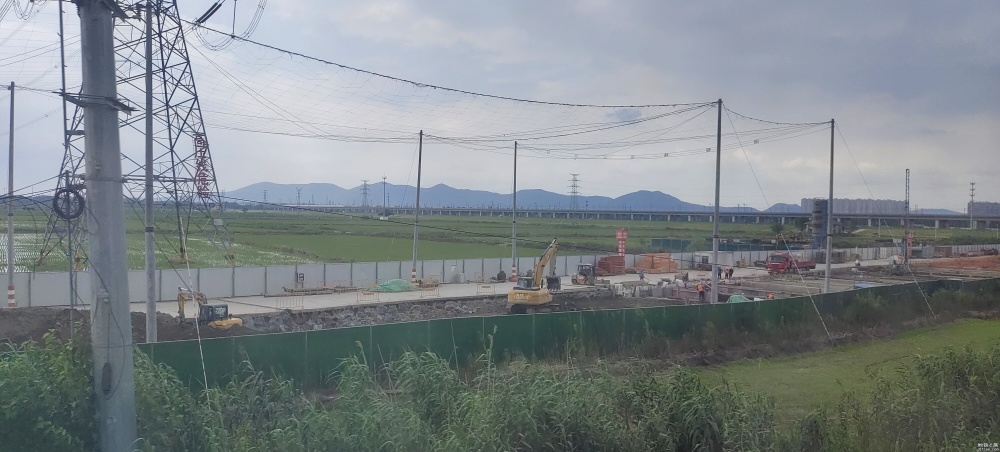 马骡圩站改造现场