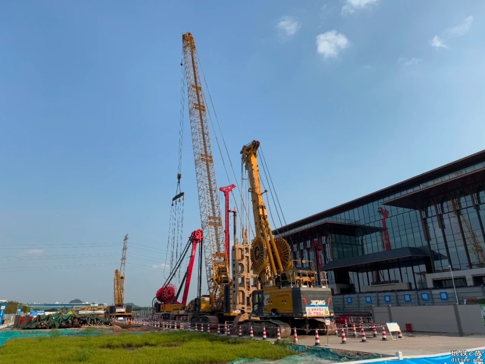 8号线东延段首站长洲站主体围护结构开工